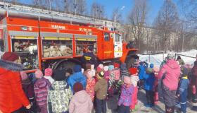 Выездная экскурсия пожарной охраны Олонецкого района 